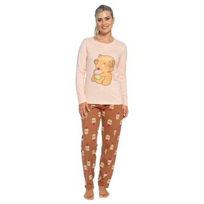Daisy Dreamer Women's Cotton Pyjama Set With Elasticated Patterned Bottoms Super Soft Cosy Sleepwear - product image 12 of 14