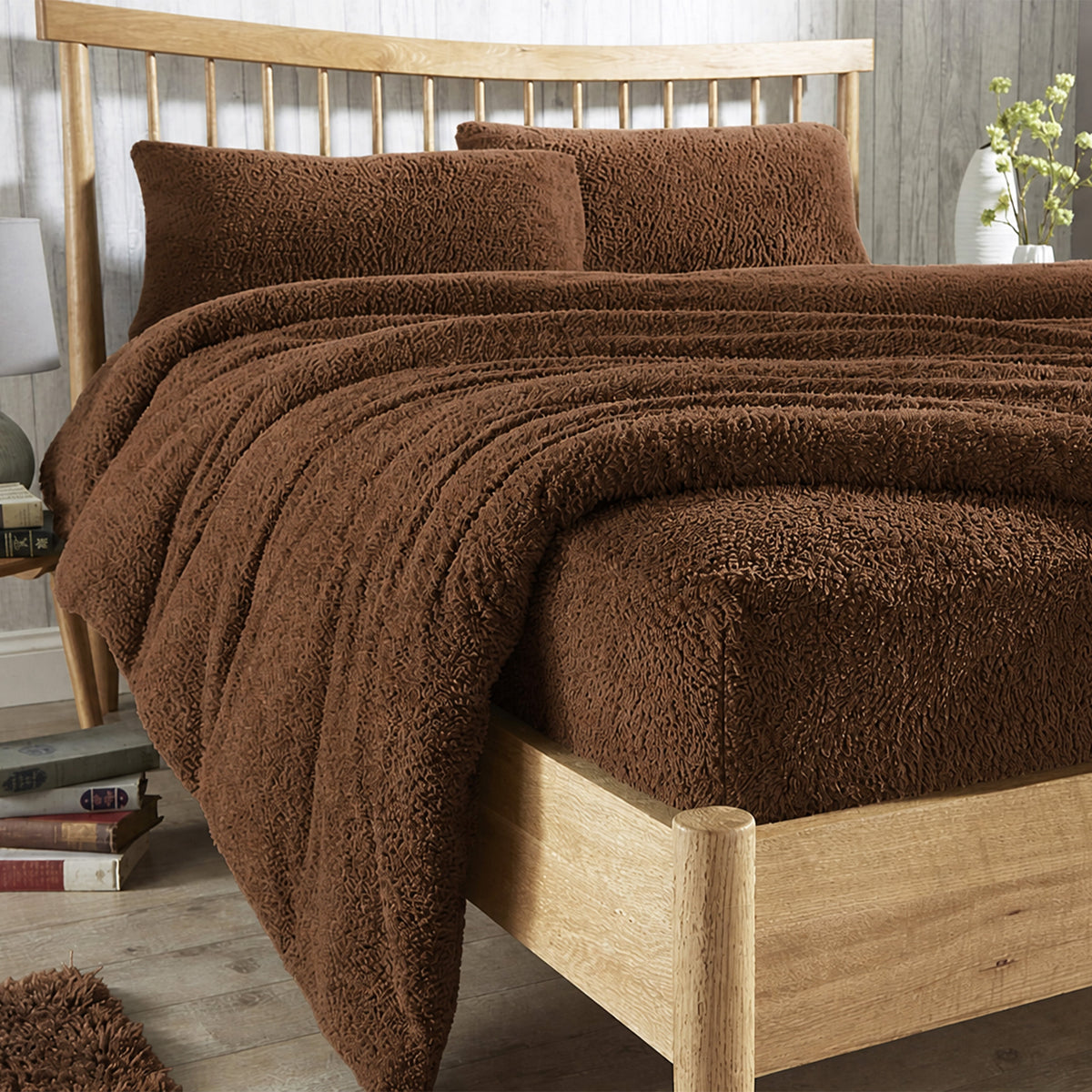 OLIVIA ROCCO Teddy Fleece Extra Deep Fitted Sheet Plush Soft Winter Bedding Snug Elastic – product image 9 of 10