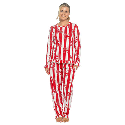 Daisy Dreamer Women's Cotton Pyjama Set With Elasticated Patterned Bottoms Super Soft Cosy Sleepwear - product image 13 of 14