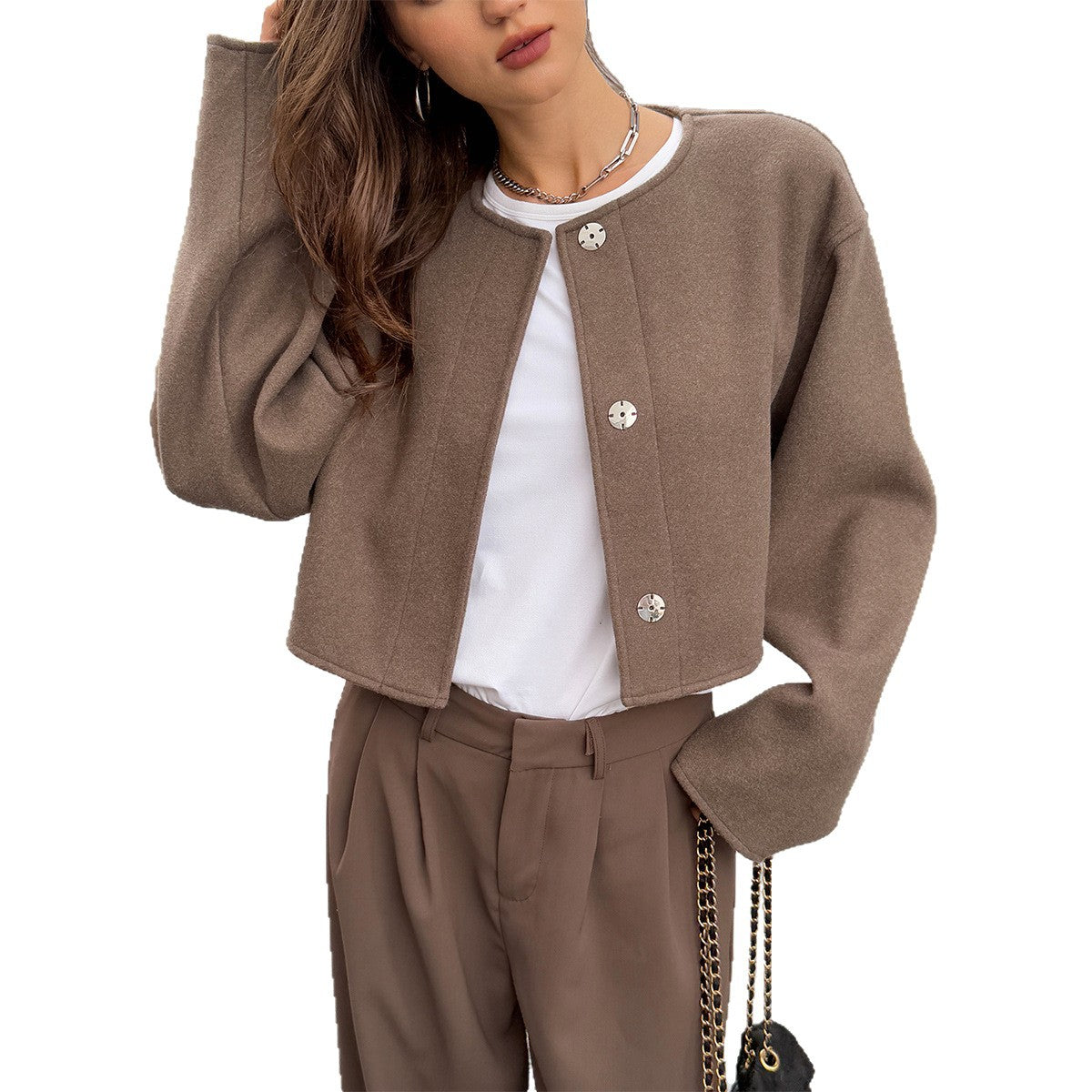 Women's Solid-color Long-sleeve Jacket – product image 4
