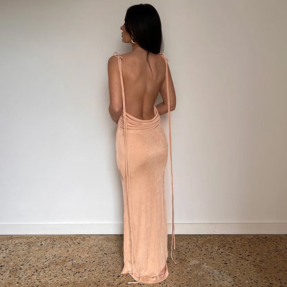 Women's Backless Lace-Up Bodycon Dress – product image 4