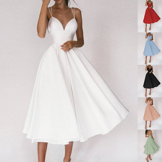 Women's V-Neck A-Line Maxi Dress – product image 1