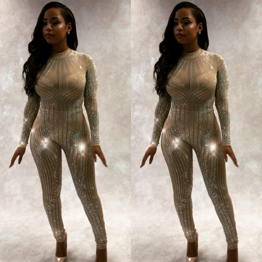 Women's Embellished Mesh Jumpsuit – product image 1