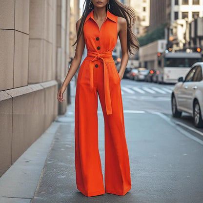 Women's Collared Wide-Leg Jumpsuit – product image 3