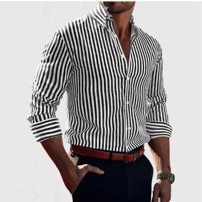 Men's Striped Long-Sleeve Casual Shirt – product image 11