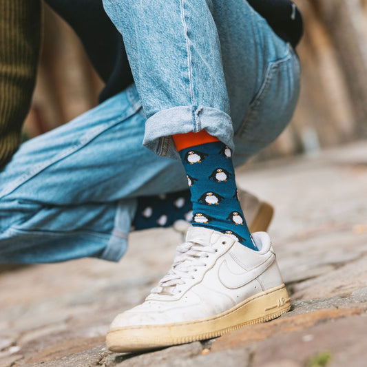 Navy Penguin Bamboo Socks – product image 2