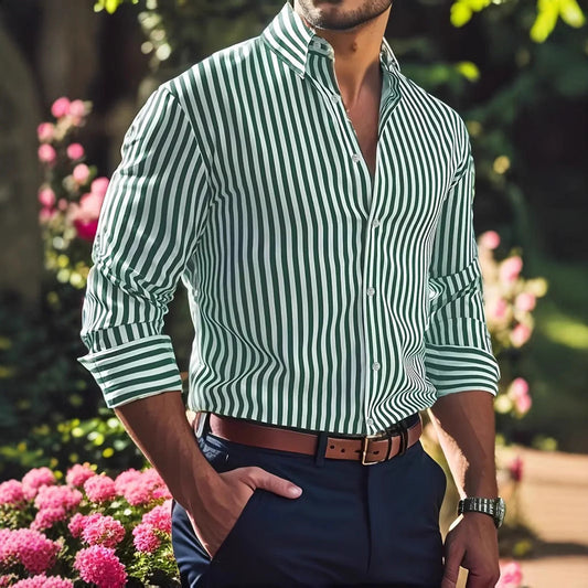 Men's Striped Long-Sleeve Casual Shirt – product image 2