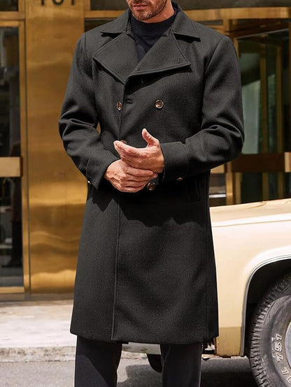 Men's Double-Breasted Wool-Blend Trench Coat – product image 9