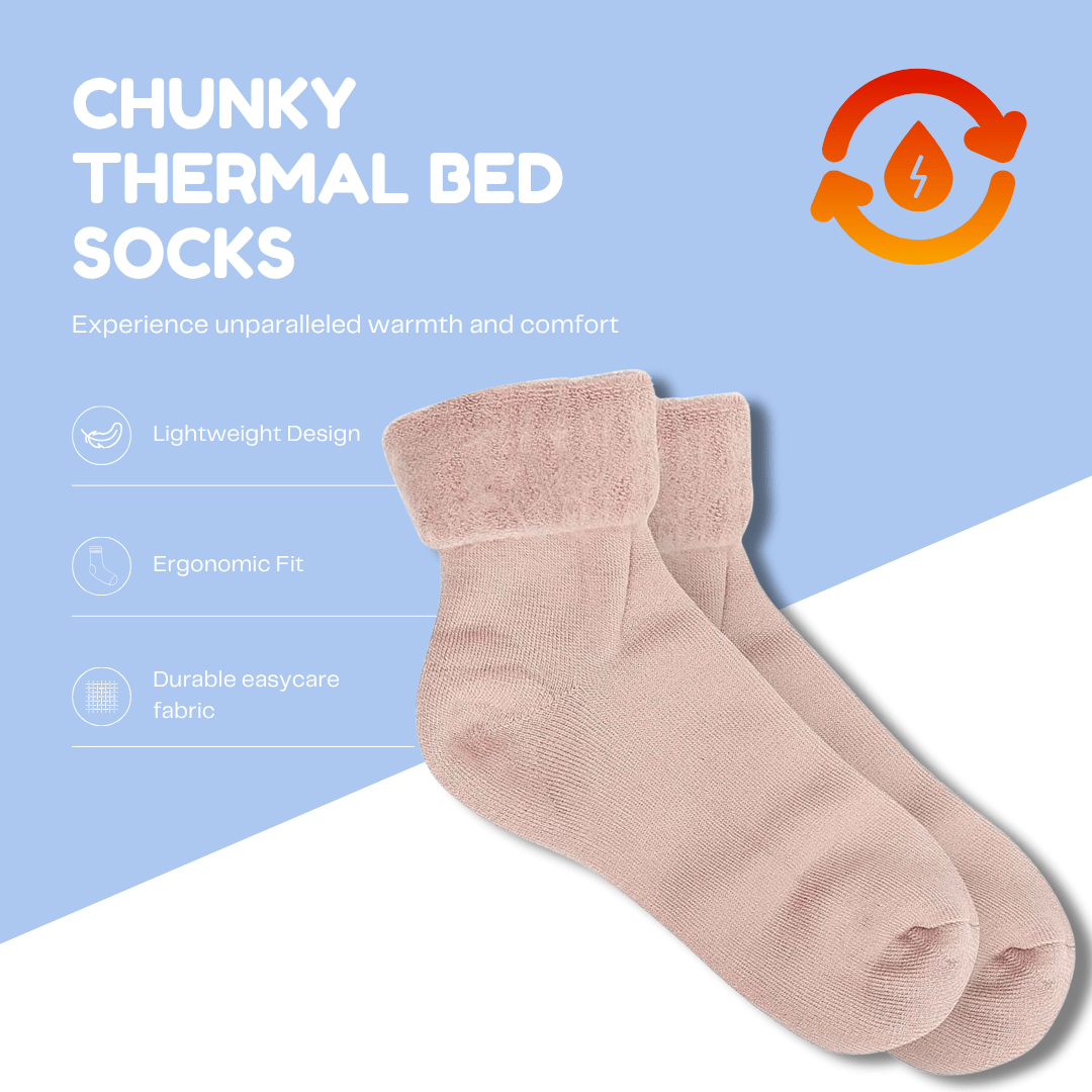 Sock Stack Womens Thermal Bed Socks 6 Pairs UK Size 4-7 Anti Slip Slipper Socks Warm Brushed Winter Base Layer – product image 3 of 10