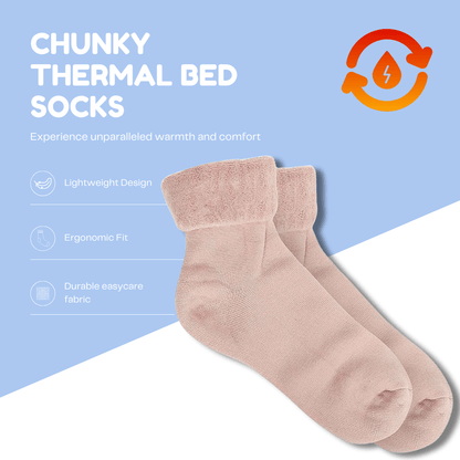 Sock Stack Womens Thermal Bed Socks 6 Pairs UK Size 4-7 Anti Slip Slipper Socks Warm Brushed Winter Base Layer – product image 3 of 10