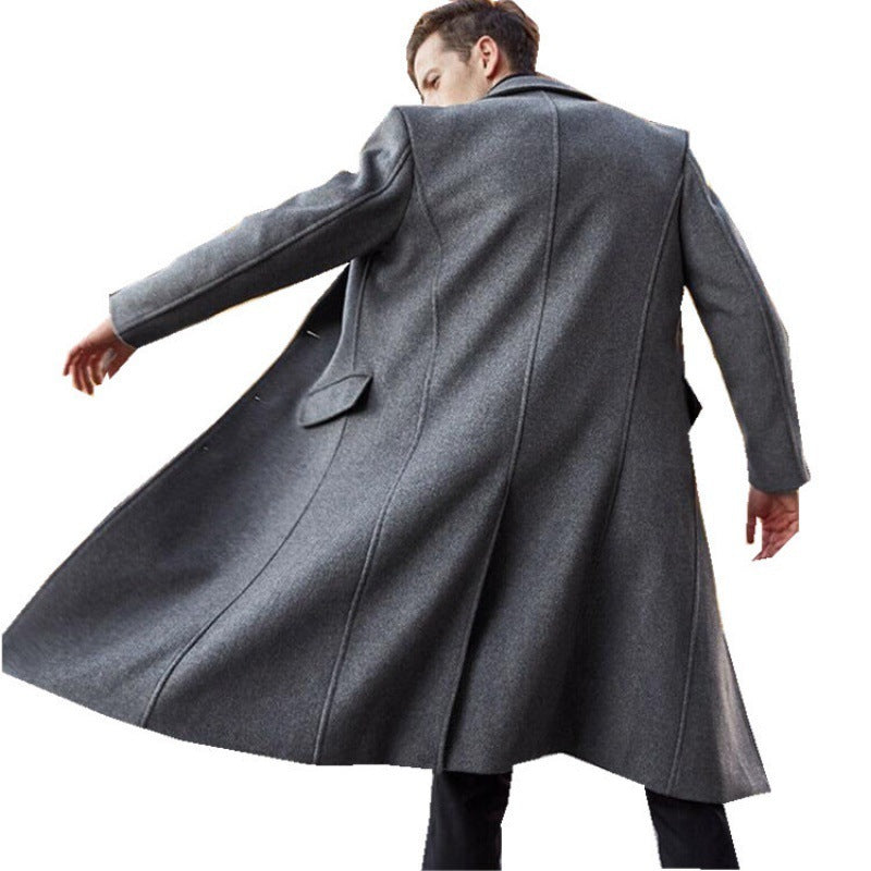 Men's Long Wool-Blend Trench Coat – product image 5