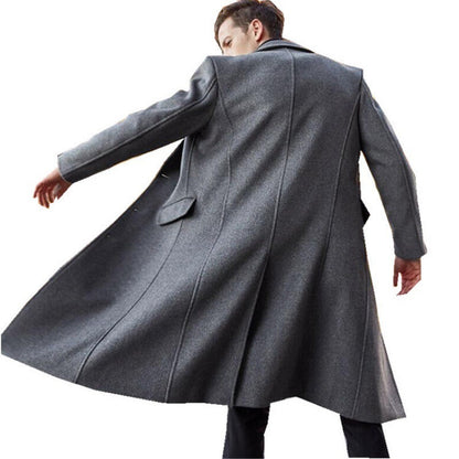 Men's Long Wool-Blend Trench Coat – product image 5