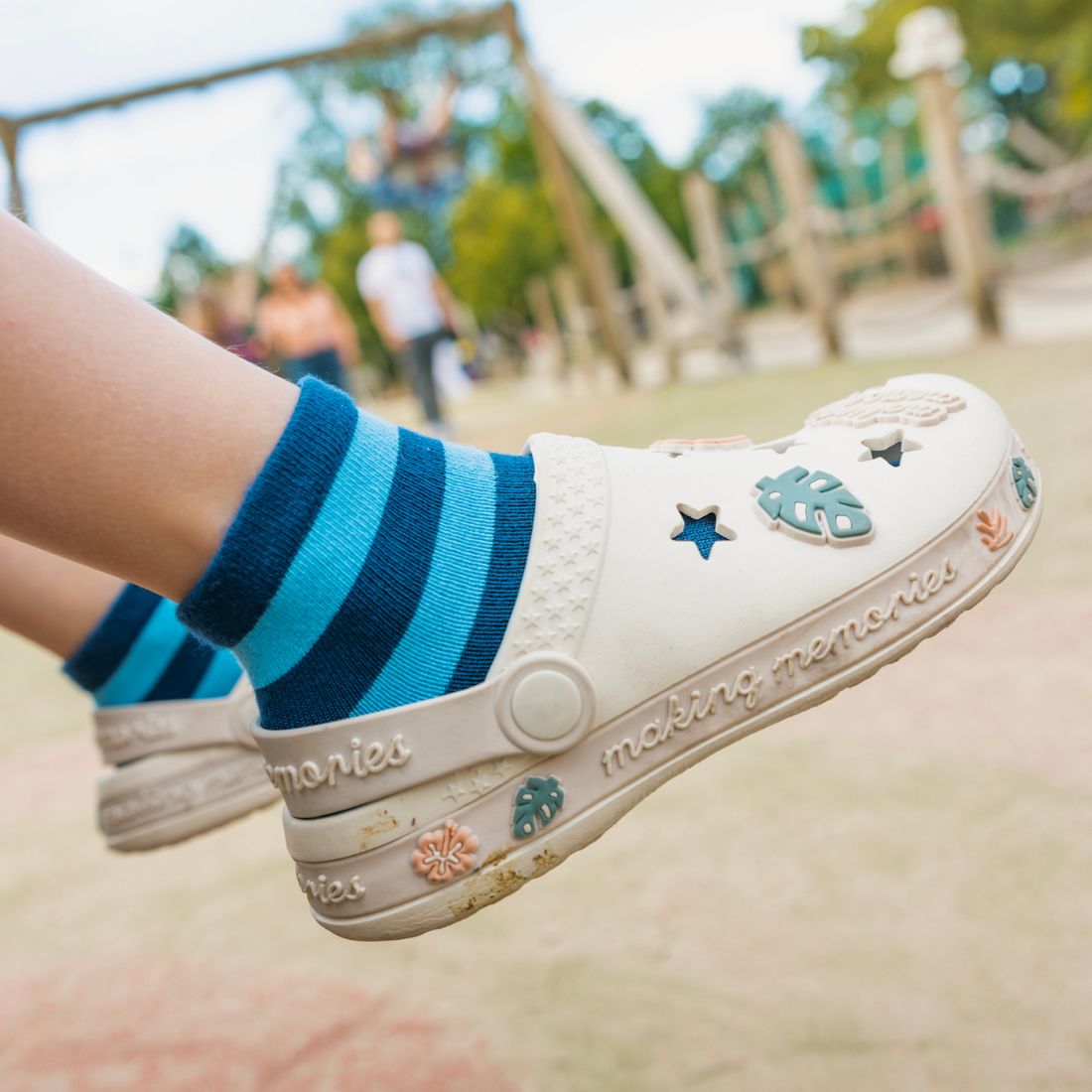 Blue Stripe Matching Bamboo Socks (Adult & Child) – product image 4 of 5