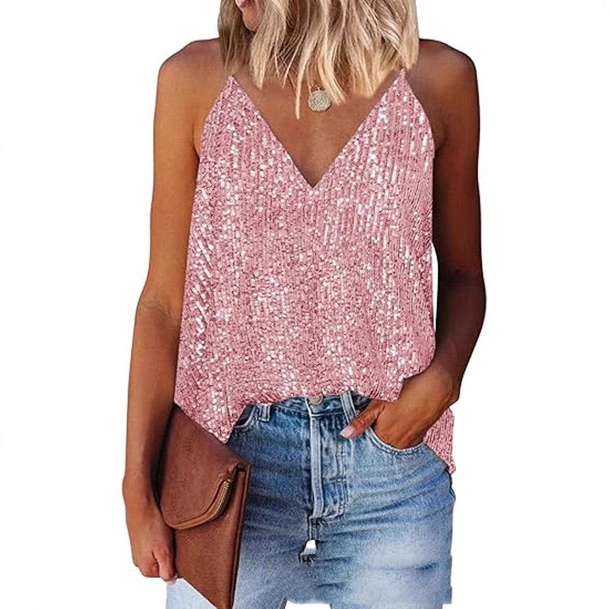 Women's Sequin V-Neck Camisole Top – product image 6