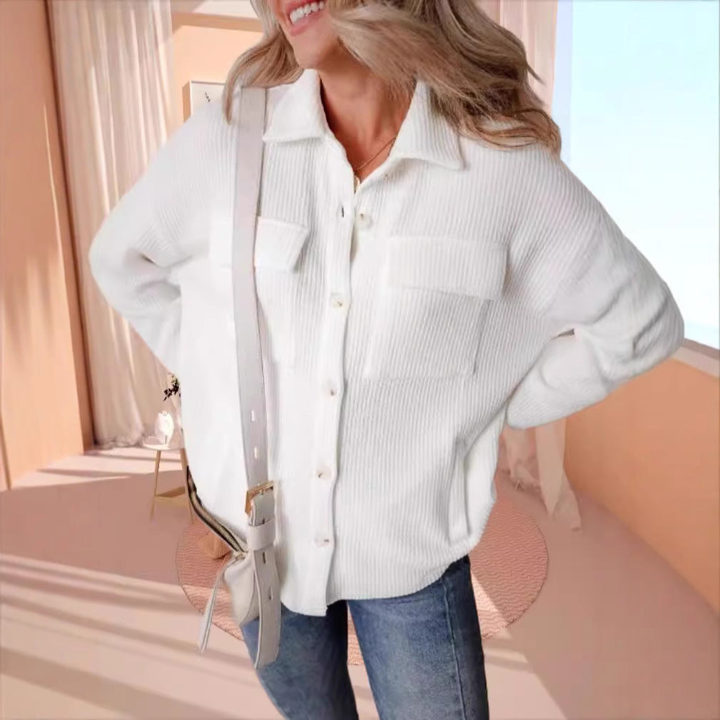 Women's Solid-color Long-sleeve Blouse Jacket – product image 4