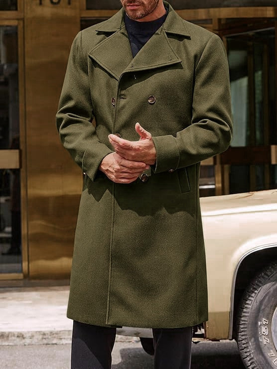 Men's Double-Breasted Wool-Blend Trench Coat – product image 8