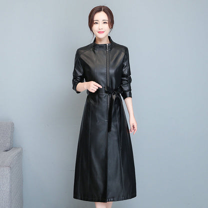 Women's Mid-length Slim-fit Over-the-knee Sheepskin Trench Coat – product image 2