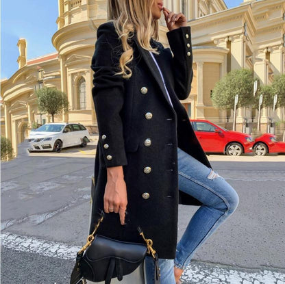 Women's Double-Breasted Woolen Trench Coat - Mid-Length Winter Jacket - product image 5 of 5