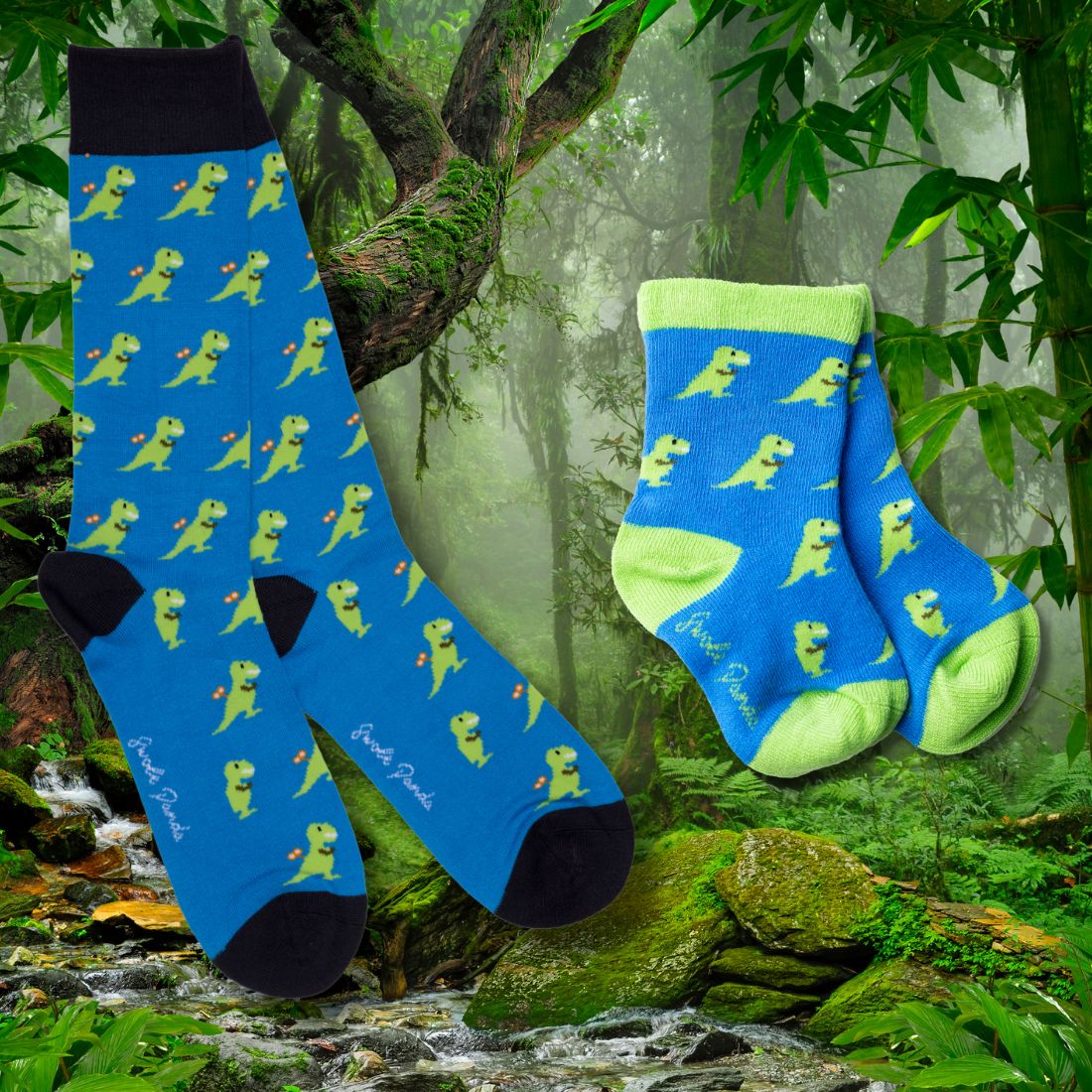 T-Rex Matching Bamboo Socks (Adult & Child) – product image 1 of 6