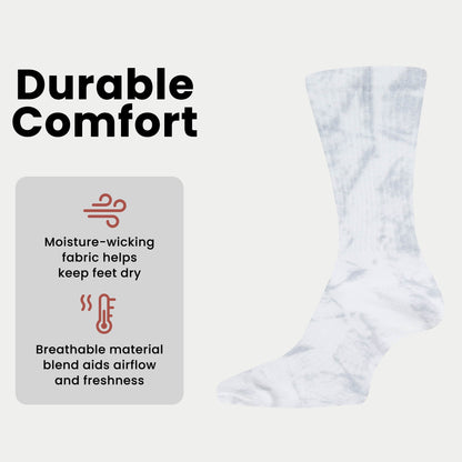 Sock Stack Sport Socks 5 Pack Tie Dye Cotton Durable Blend Unisex Casual Everyday Wear – product image 5 of 6