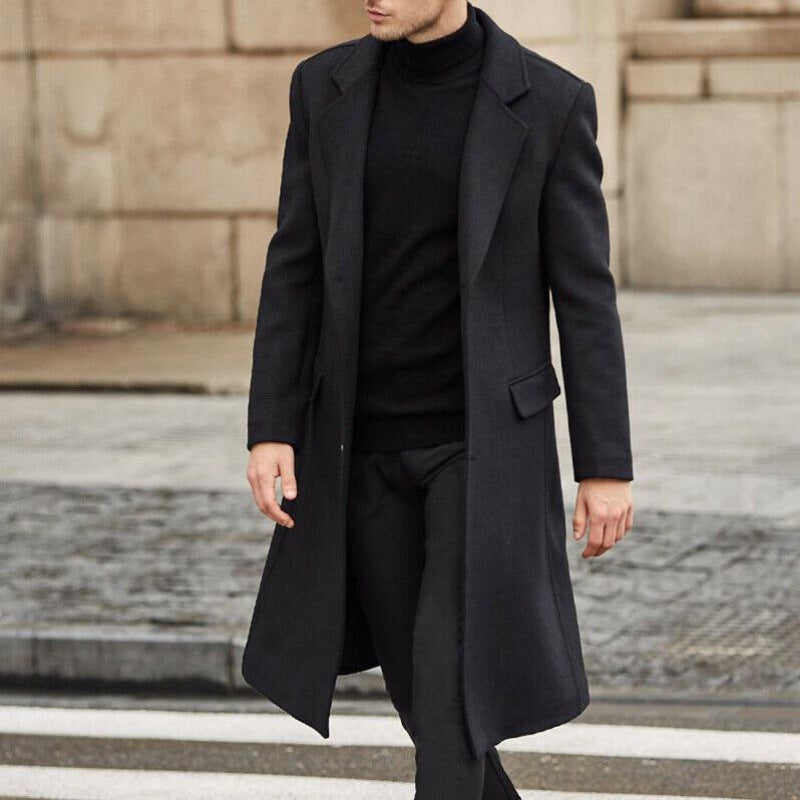 Men's Long Wool-Blend Trench Coat – product image 2