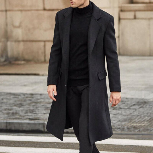 Men's Long Wool-Blend Trench Coat – product image 2
