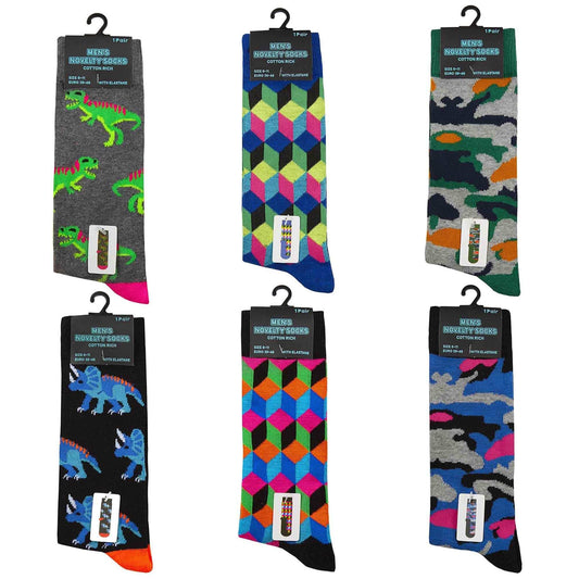 Men's Novelty Cotton-Rich Socks – 6 Pack – product image 2