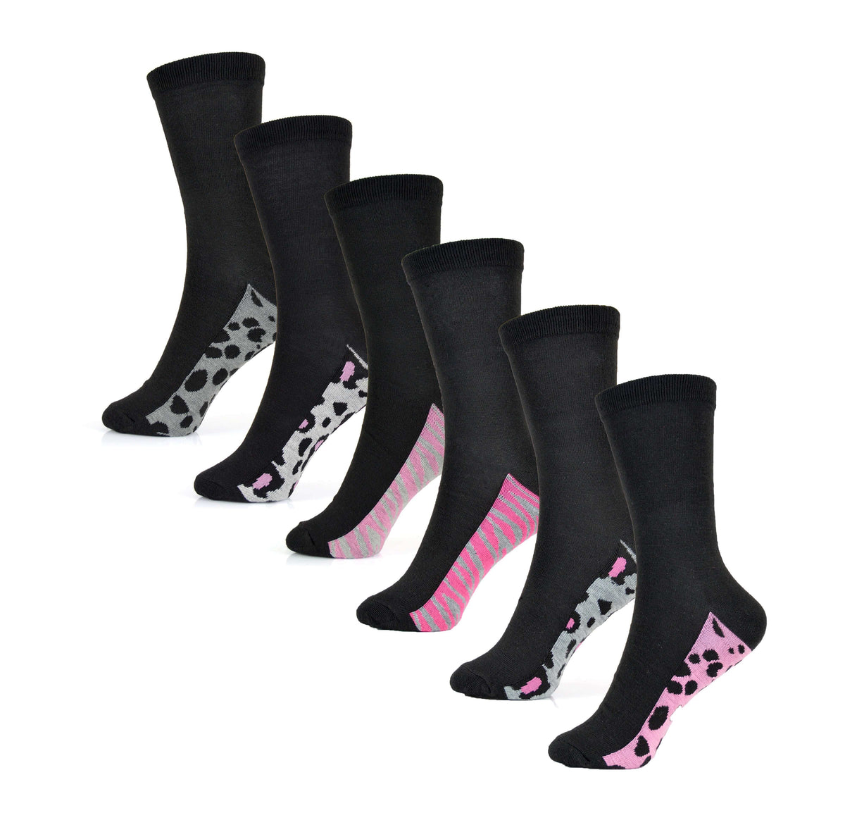 Sock Stack Womens Cotton Rich Socks 6 Pairs UK Size 4-7 Breathable Durable Reinforced Heel Toe Multipack Value – product image 4 of 10