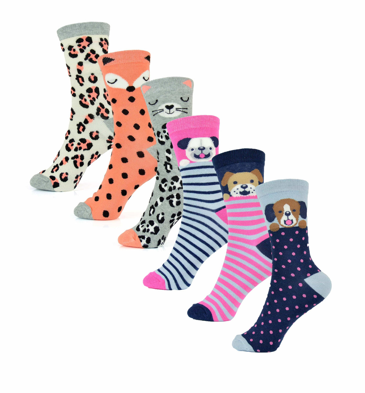 Sock Stack Womens Cotton Rich Socks 6 Pairs UK Size 4-7 Breathable Durable Reinforced Heel Toe Multipack Value – product image 1 of 10