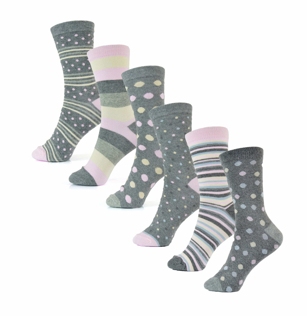 Sock Stack Womens Cotton Rich Socks 6 Pairs UK Size 4-7 Breathable Durable Reinforced Heel Toe Multipack Value – product image 12 of 14
