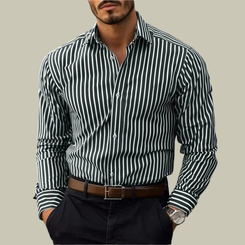 Men's Striped Long-Sleeve Casual Shirt – product image 17