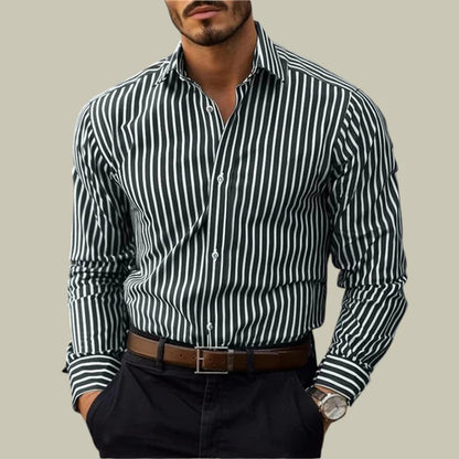 Men's Striped Long-Sleeve Casual Shirt – product image 17