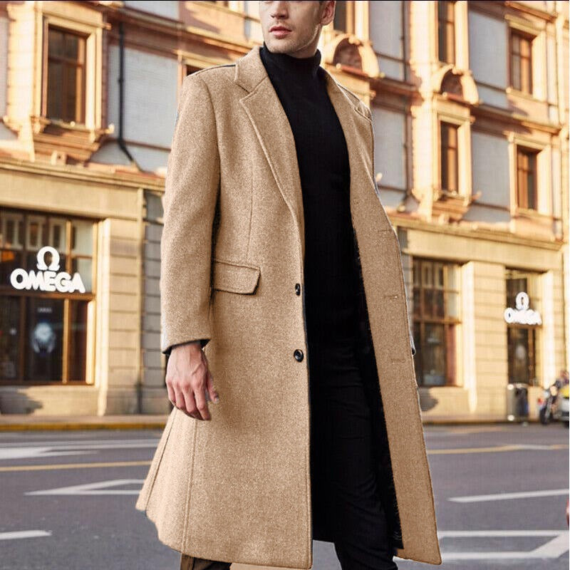Men's Long Wool-Blend Trench Coat – product image 4