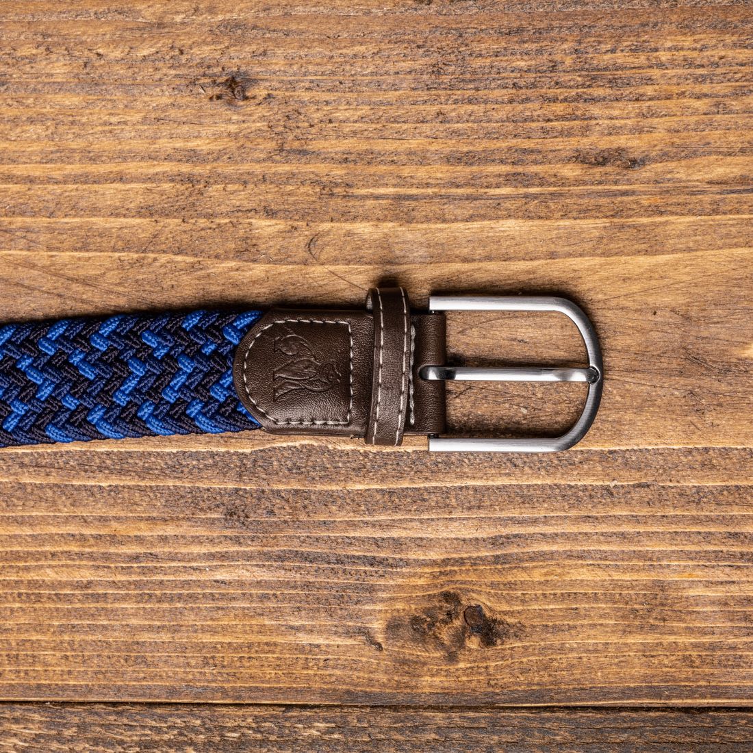 Woven Belt - Navy / Blue Zigzag – product image 3 of 6