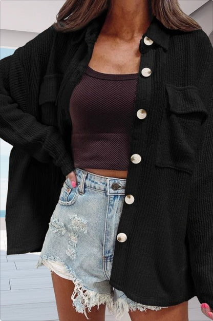 Women's Solid-color Long-sleeve Blouse Jacket – product image 7