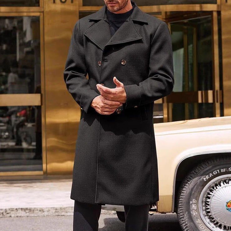 Men's Double-Breasted Wool-Blend Trench Coat – product image 4
