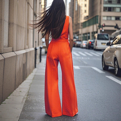 Women's Collared Wide-Leg Jumpsuit – product image 2