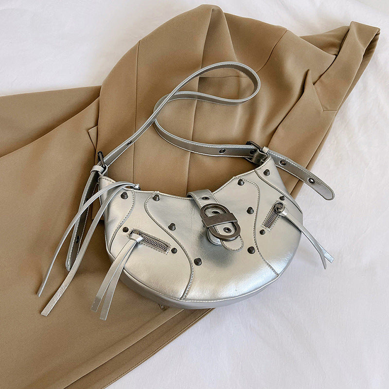 Crescent Rivet Shoulder Bag – product image 9