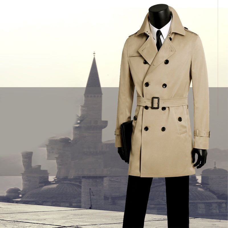 Men's Slim-Fit Long Trench Coat – product image 4