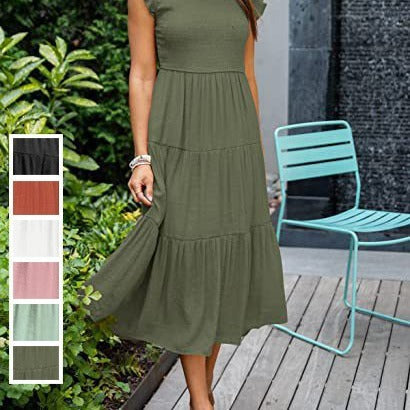 Women's Bohemian Chiffon Midi Dress – product image 2