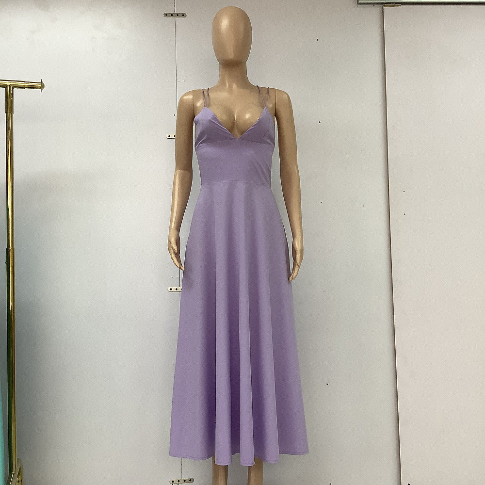 Women's V-Neck A-Line Maxi Dress – product image 11