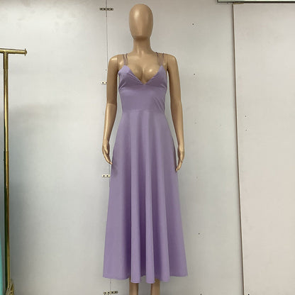 Women's V-Neck A-Line Maxi Dress – product image 11