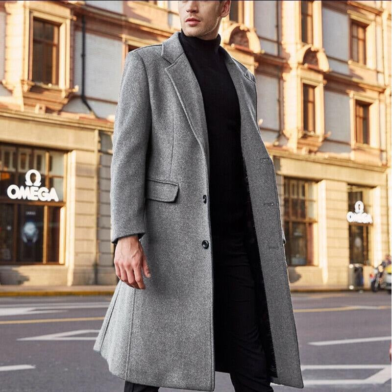 Men's Long Wool-Blend Trench Coat – product image 3