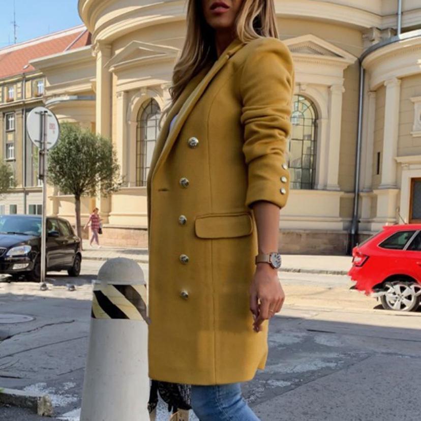 Women's Double-Breasted Woolen Trench Coat - Mid-Length Winter Jacket - product image 2 of 5