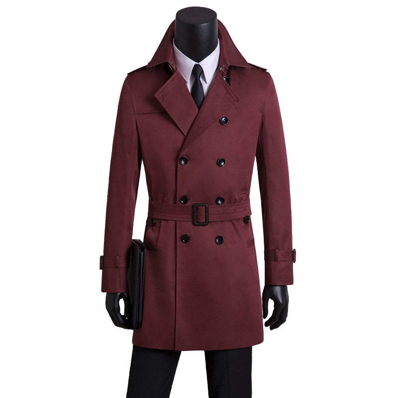 Men's Slim-Fit Long Trench Coat – product image 6
