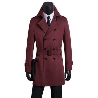 Men's Slim-Fit Long Trench Coat – product image 6