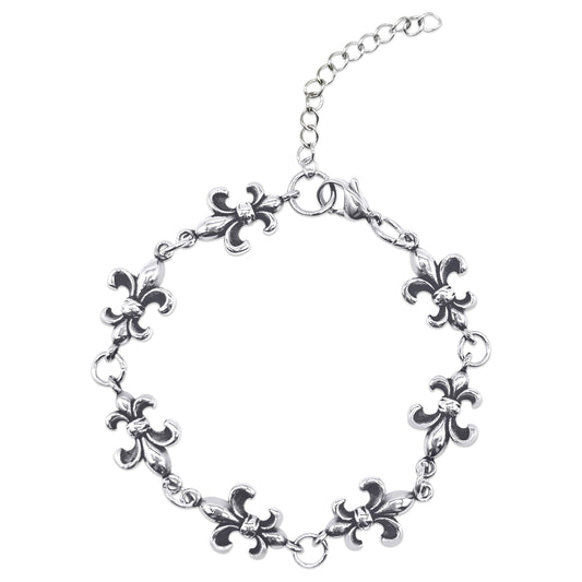 Fleur-de-Lis Stainless Steel Bracelet – product image 1