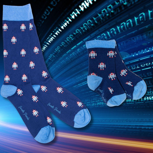 Robot Matching Bamboo Socks (Adult & Child) – product image 1 of 4