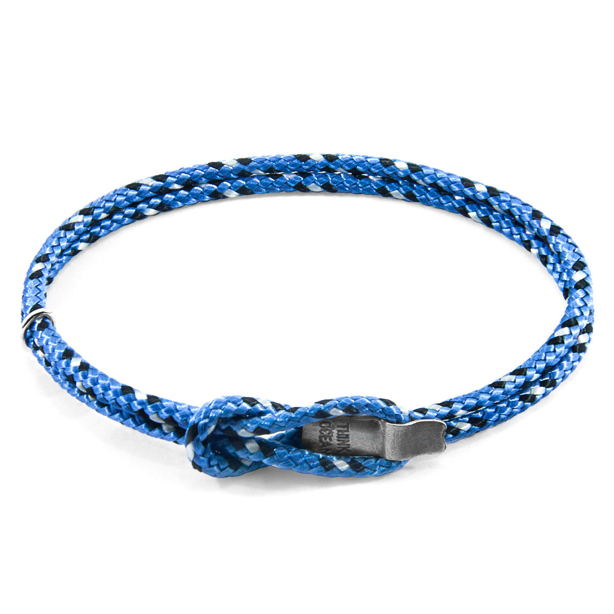 Blue Think Ocean Signature Silver and Rope Bracelet - product image 1 of 5