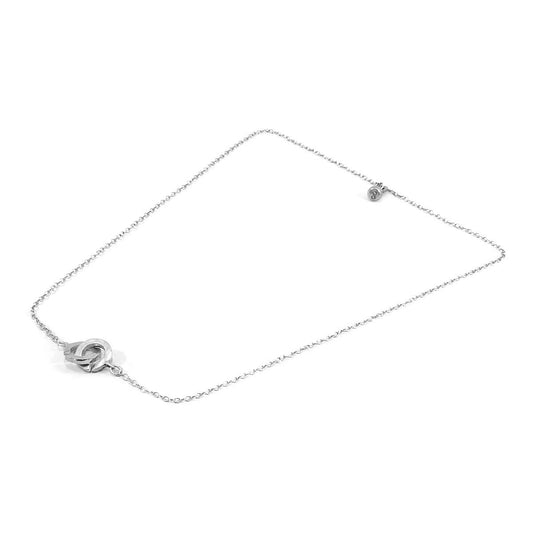Twin Circle Link Paradise Silver Necklace Pendant – product image 2 of 8